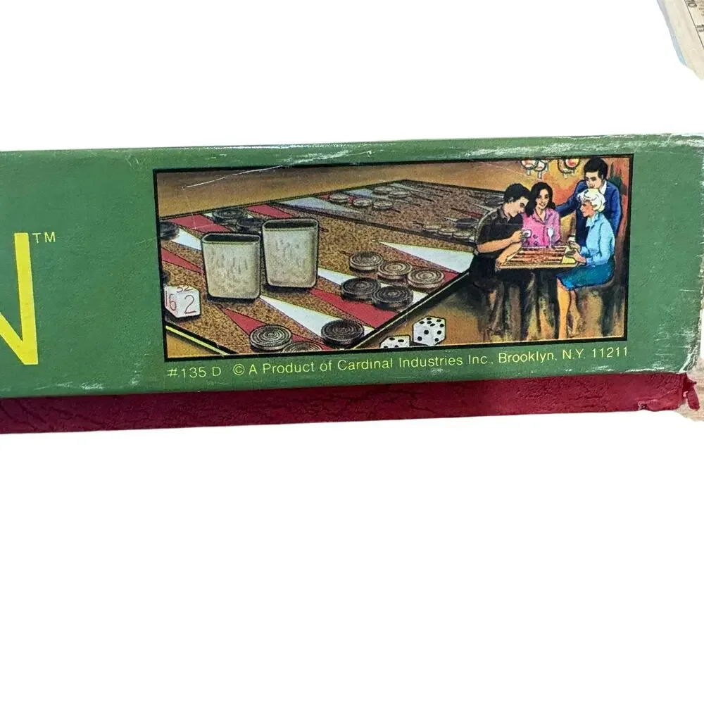 Vintage 1973 Board Game Lot - Hasbro Checker Set & Deluxe Backgammon Retro‎ 70s